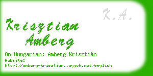 krisztian amberg business card